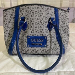Guess Blue Detail Monogram Purse